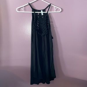 Black tunic tank top by GeeGee.